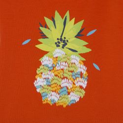 Prévente - Summer Festival - Robe orange avec jupe imprimée