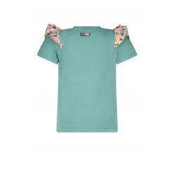 Prévente - B.Hippie - T-shirt canton green avec frisons imprimés