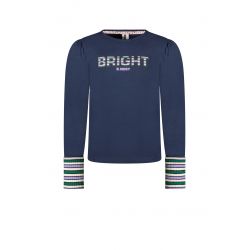 Prévente - B.Bright - T-shirt marineavec poignets côtelés