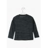 Prévente - Happy Black - T-shirt marengo chiné effet laine