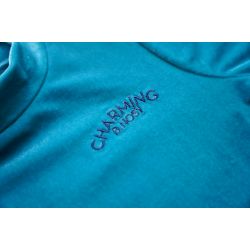 B.Charming - T-shirt en velours laguna green