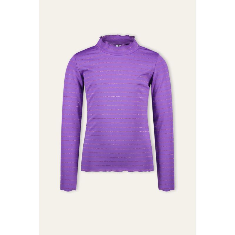 B.Dashing - T-shirt purple avec rayures étincelantes
