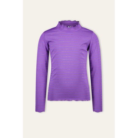 B.Dashing - T-shirt purple avec rayures étincelantes