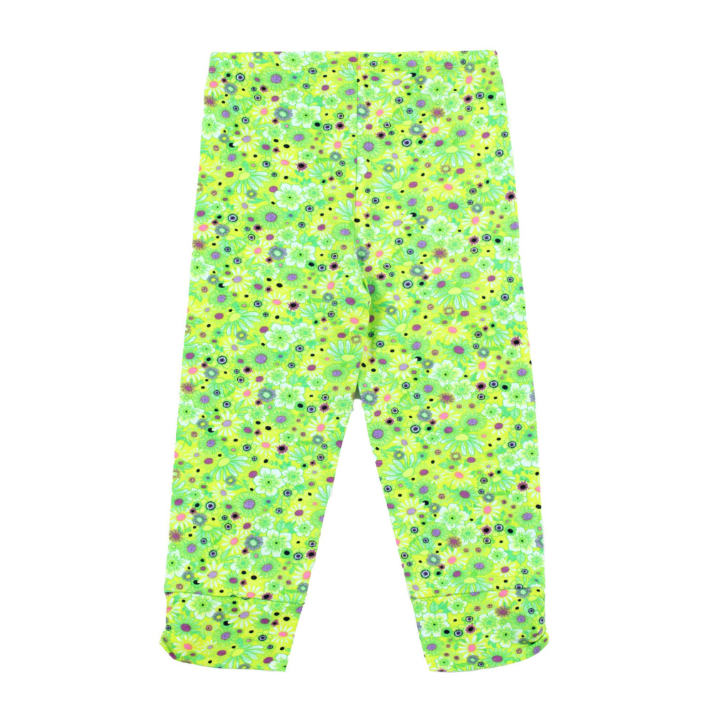 Legging 3/4 Femme Taille Haute Imprimé Floral - Pour Yoga, Fitness, Running - Tissu Coton Extensible Noir - 9