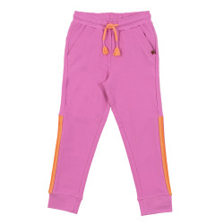 Instants De Vacances - Pantalon de jogging rose avec bande latérale orange