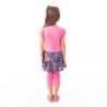Prévente - Paix et Amour - Robe rose avec jupe imprimée