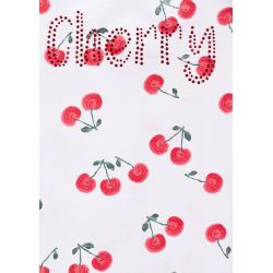 Prévente - Cherry Party - Robe blanche imprimé cerises