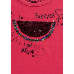 Prévente - Happy Sun - Ens. T-shirt et short rose fraise