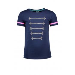 Prévente - Military - T-shirt space blue avec cordons argent