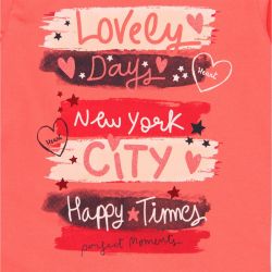 Prévente - N.Y. - T-shirt corail