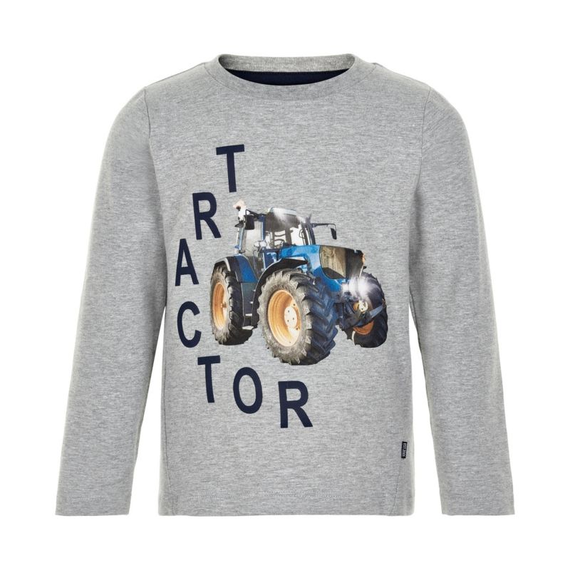 T-shirt gris chiné tracteur