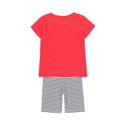Prévente - Preppy by the Sea - Ens. T-shirt rouge et legging capri rayé