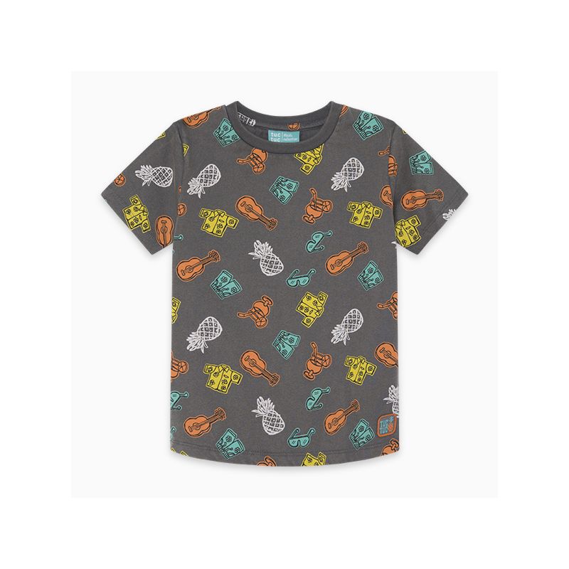 Prévente - Just Surf - T-shirt charcoal imprimé
