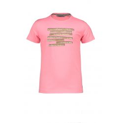 Prévente - Powert of the Flower - T-shirt rose scintillant