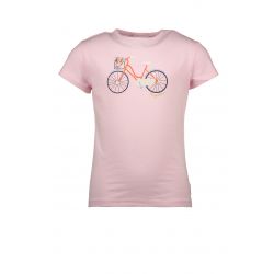 Nature - T-shirt rose pâle vélo