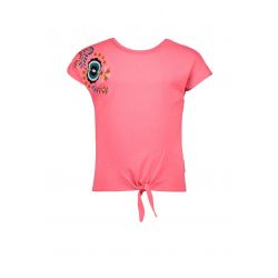 Prévente - B.Tropical - T-shirt festival pink avec fleur brodée