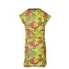 Robe imprimée fleurs multicolores avec ceinture