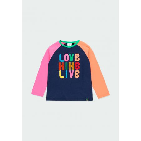 Prévente - Montain Colors - T-shirt marine "Love Hike Live"