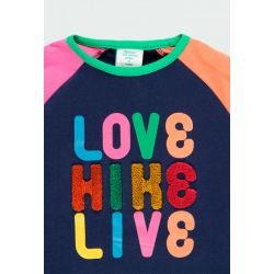Prévente - Montain Colors - T-shirt marine "Love Hike Live"