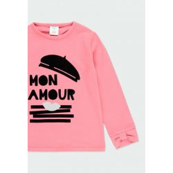 Prévente - Rive gauche - T-shirt rose "mon amour"