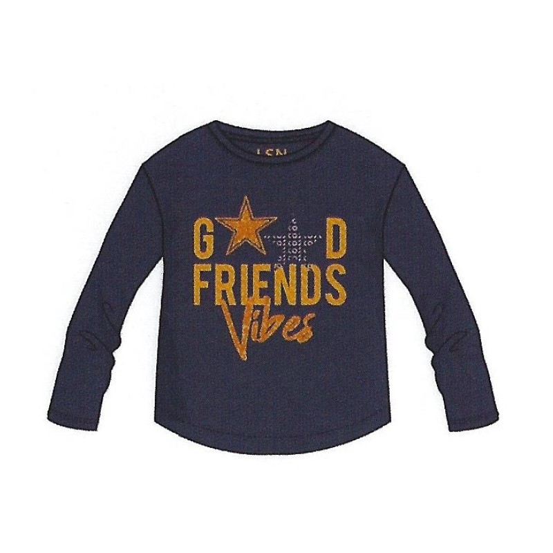 T-shirt marine clair "good friend Vibes"