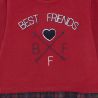 Prévente - Best Friends - Robe rouge avec jupe à carreaux