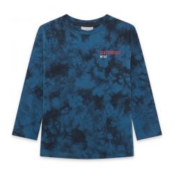 Prévente - Northern Whales - T-shirt bleu tie-dye