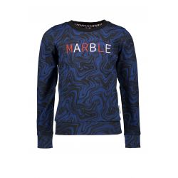 Prévente - B.Marble - Chandail marbré lake-blue et noir