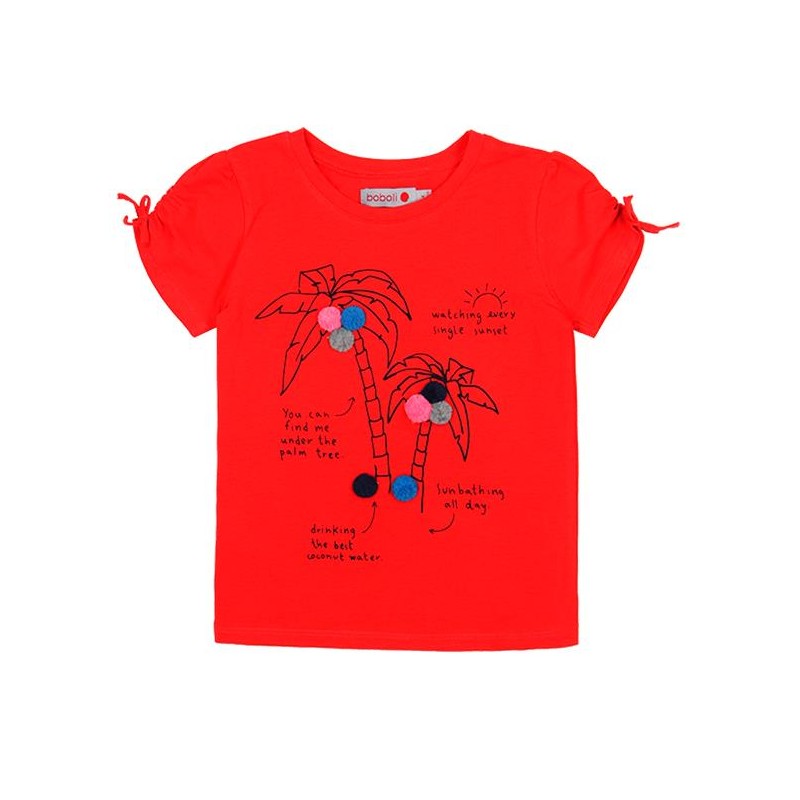 Living in Bahamas - T-shirt rouge cerise
