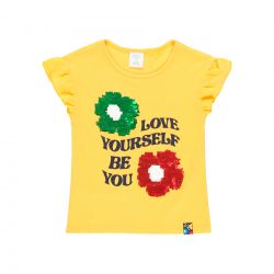 Prévente - Big Flowers - T-shirt jaune