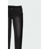 Prévente - Boboli Essentiel - Jeans stretch noir avec bandes latérales en paillettes