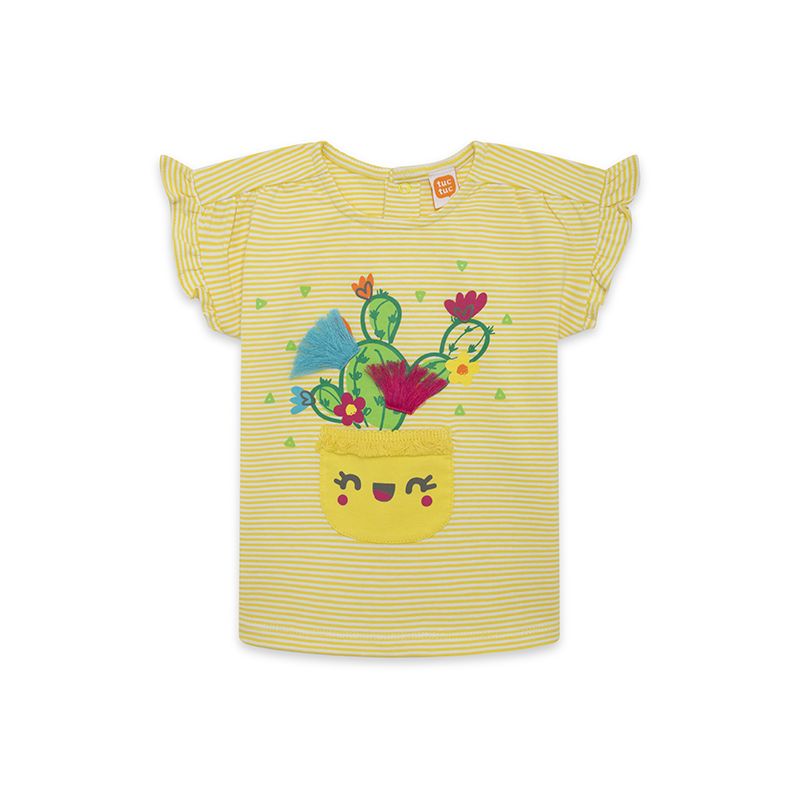 Prévente - Fun Cactus - T-shirt rayé jaune